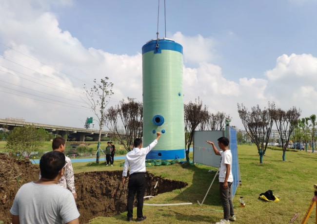 一体化泵站安装现场